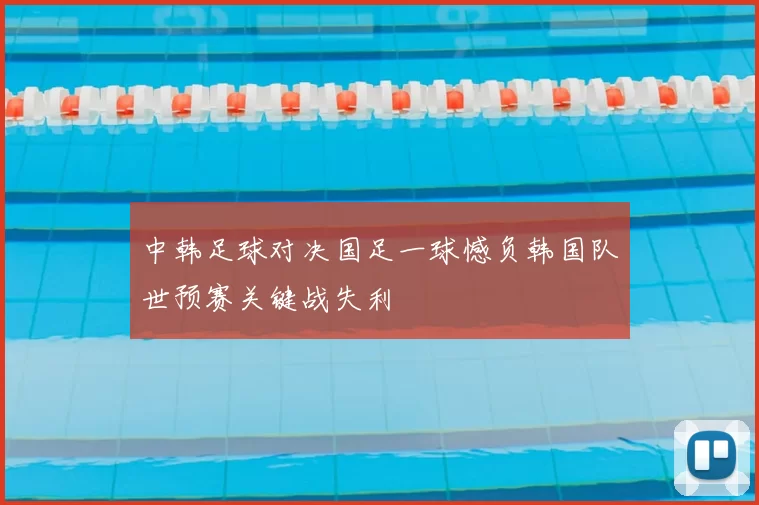 中韩足球对决国足一球憾负韩国队世预赛关键战失利
